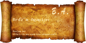 Brém Agapion névjegykártya